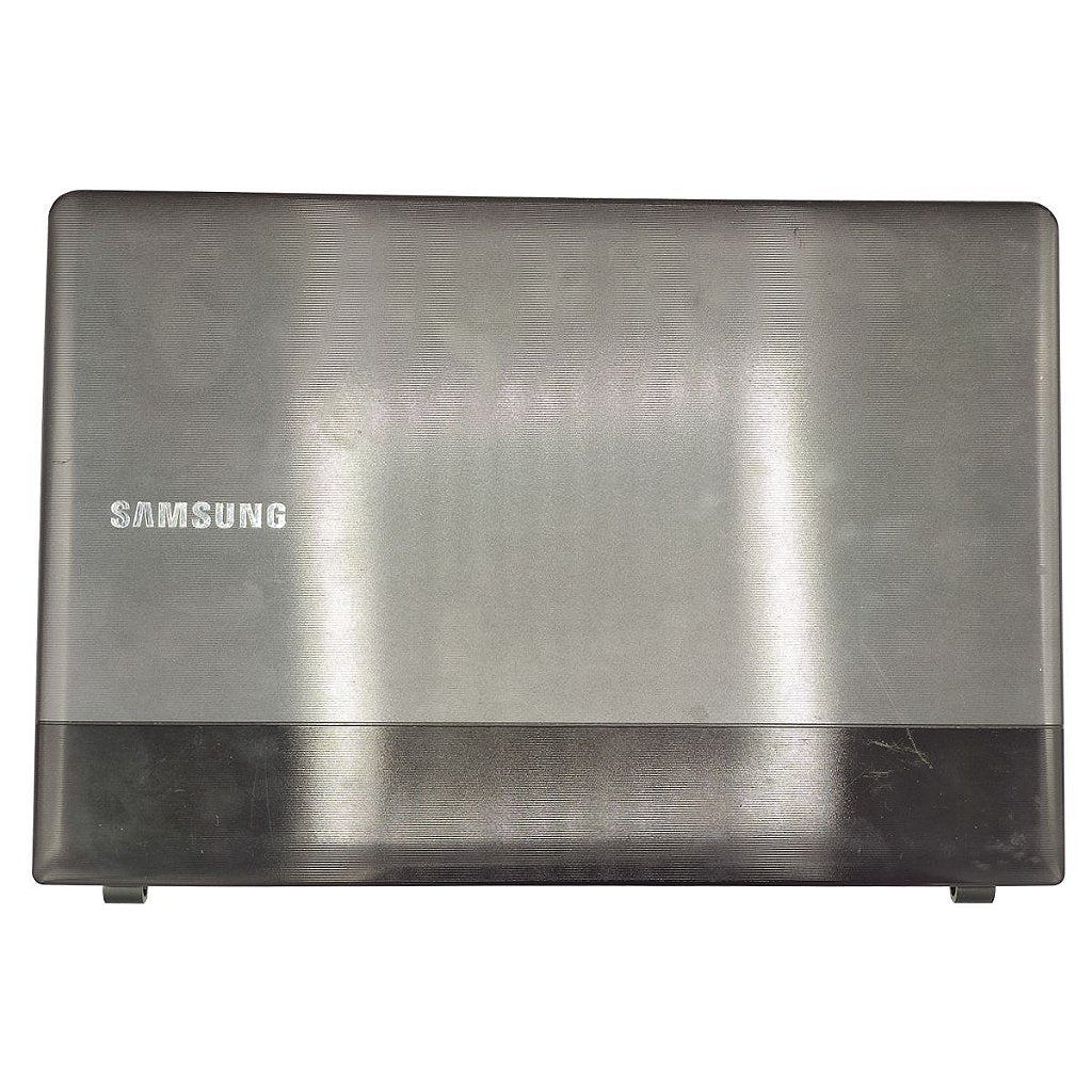Carcaça Da Tela Tampa E Moldura Notebook Samsung Np300e4c Np305e4a Chumbo E Preto