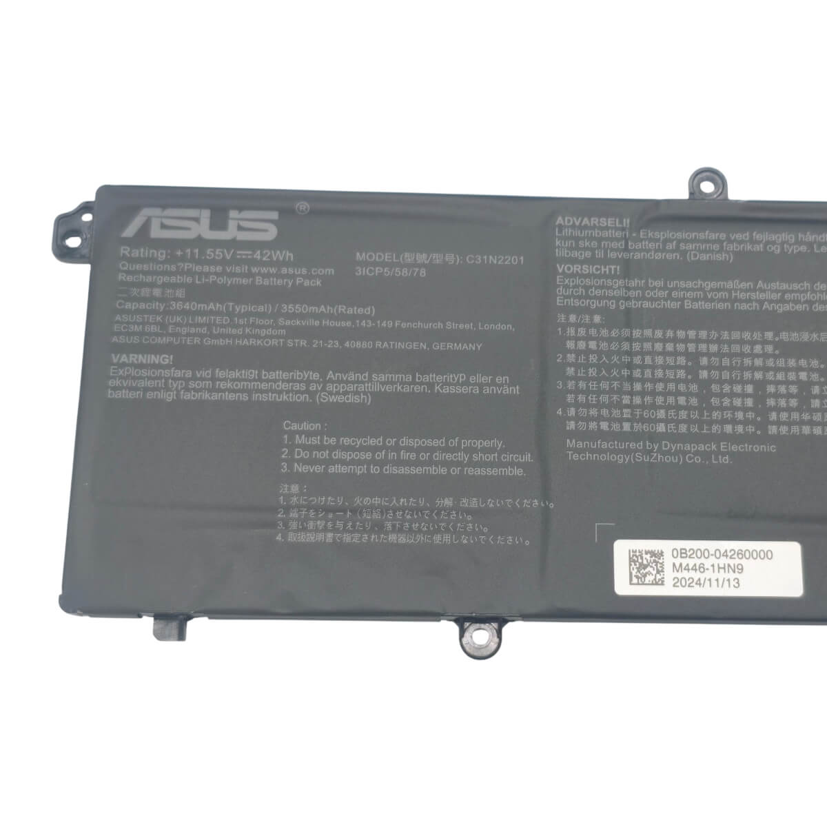 Bateria Asus Original C31N2201 11.55V 42Wh para Vivobook X1504Z