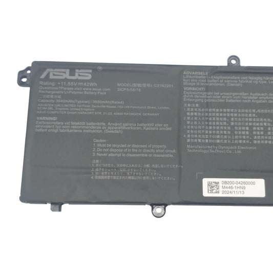 Bateria Asus Original C31N2201 11.55V 42Wh para Vivobook X1504Z