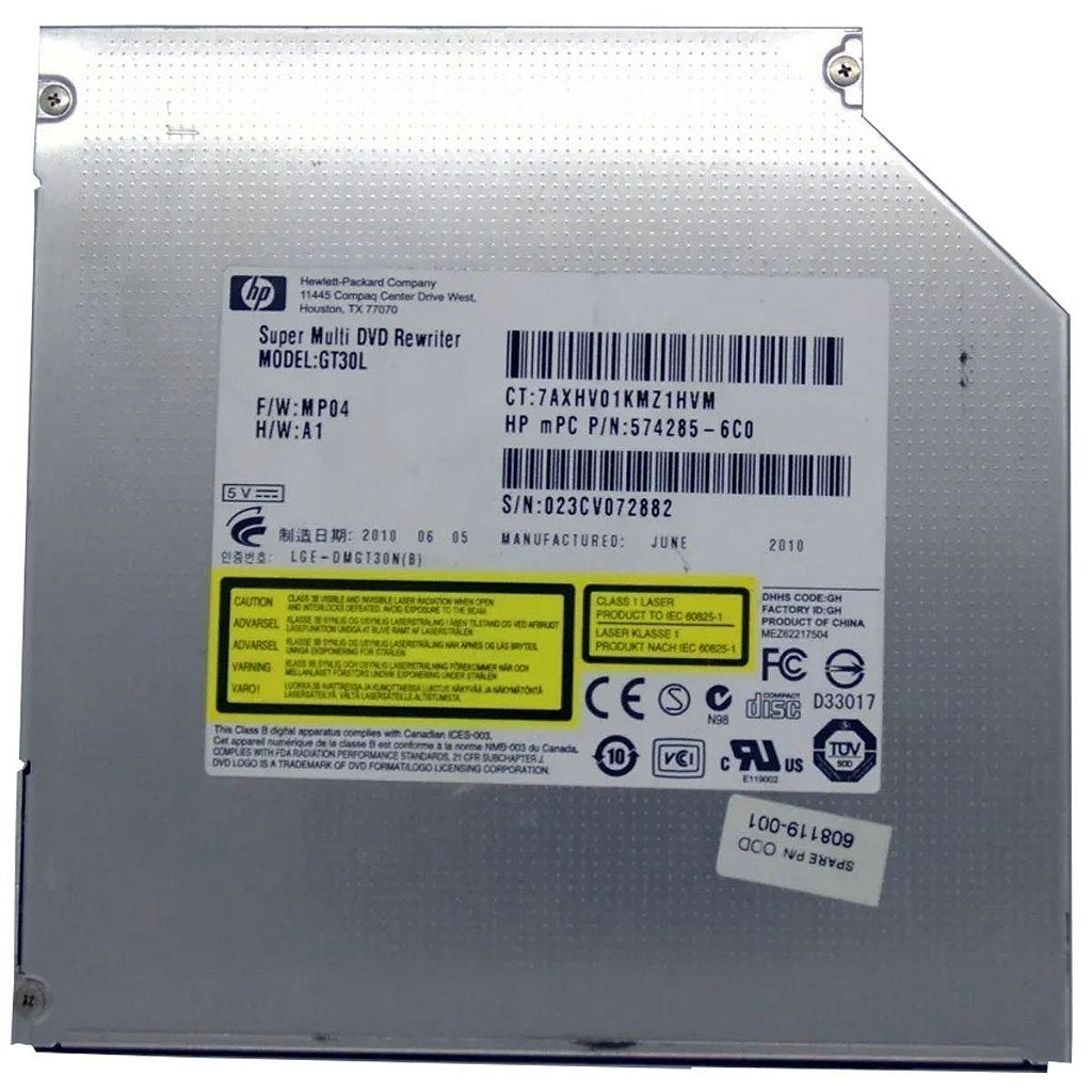 Gravador Leitor Dvd Cd Notebook Hp G42 Cq42 Gt30l 12mm