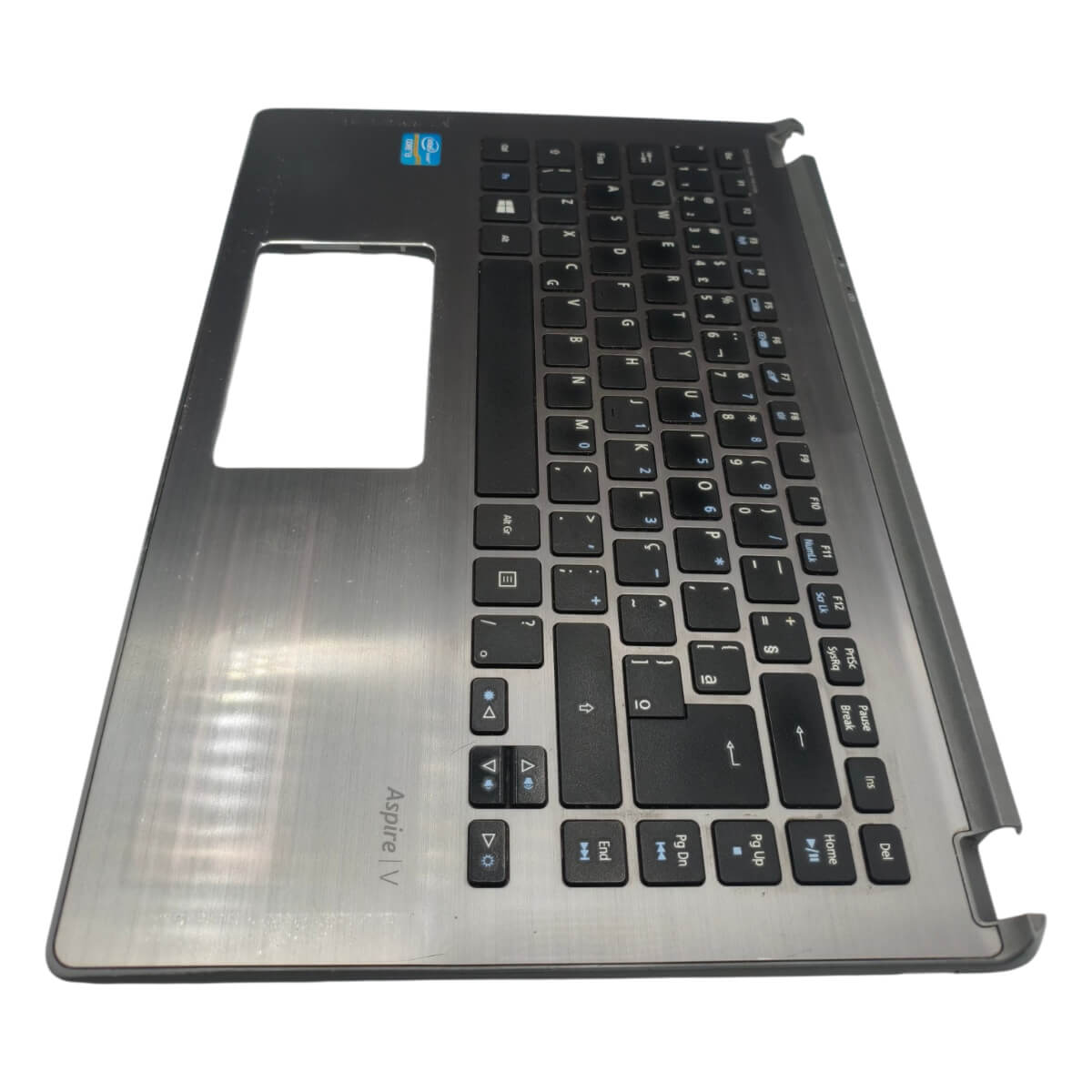 Carcaca Palmrest com Teclado PT-BR Acer Aspire V5-472 V5-472G V5-473 V5-473G Sem Touchpad EAZQK007020 Com Detalhe