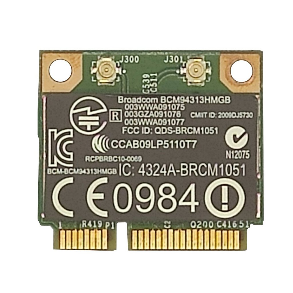 Placa Wifi e Bluetooth Broadcom Bcm94313hmgb Para Notebook Hp G42 G4-1130br G4-1000