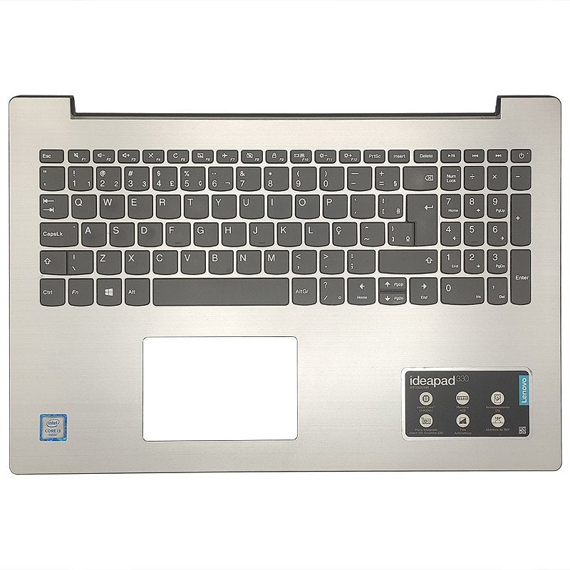 Carcaça Palmrest Teclado Notebook Lenovo IdeaPad 320-15 330-15 5S50R06244 AP18C000410 Prata