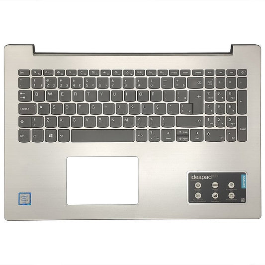 Carcaça Palmrest Teclado Notebook Lenovo IdeaPad 320-15 330-15 5S50R06244 AP18C000410 Prata