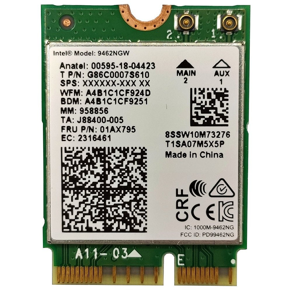 Placa Wifi Wireless Dual Band 5ghz Bluetooth 5.0 Notebook Lenovo Ideapad S145-15iwl Vaio Vjfe52f11x Intel 9462ngw