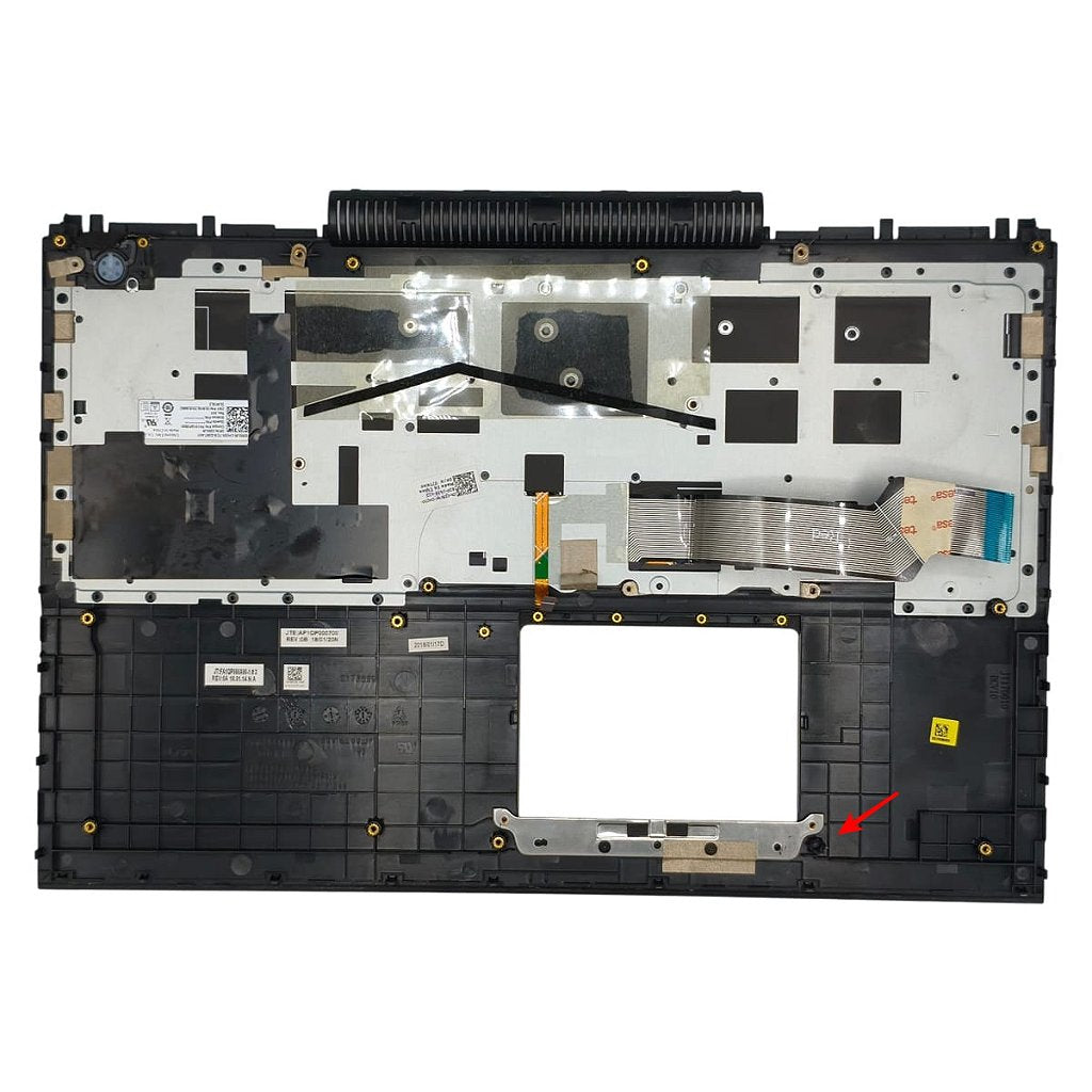 Carcaça Base Superior Com Teclado Retroiluminado Notebook Dell Inspiron 15 7566 7567 Preto