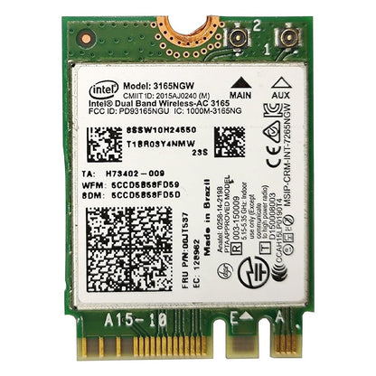 Placa Wireless Wifi Dual Band 5ghz Notebook Intel 3165ngw