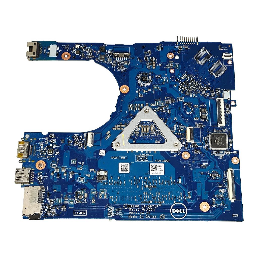 Placa Mãe Notebook Dell Inspiron 5566 5568 5468 La-d871p I5-7ºGeração